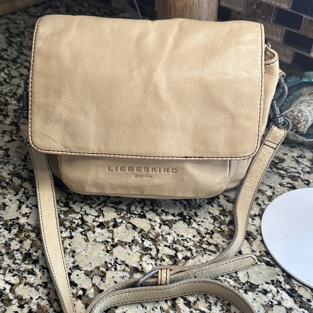 Liebeskind Berlin Nude Colored Leather Crossbody Bag